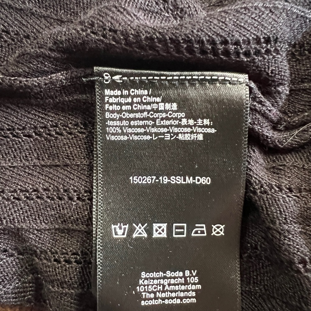 Scotch & Soda palm love black and orange knitted polo shirt. - Picture 7 of 7